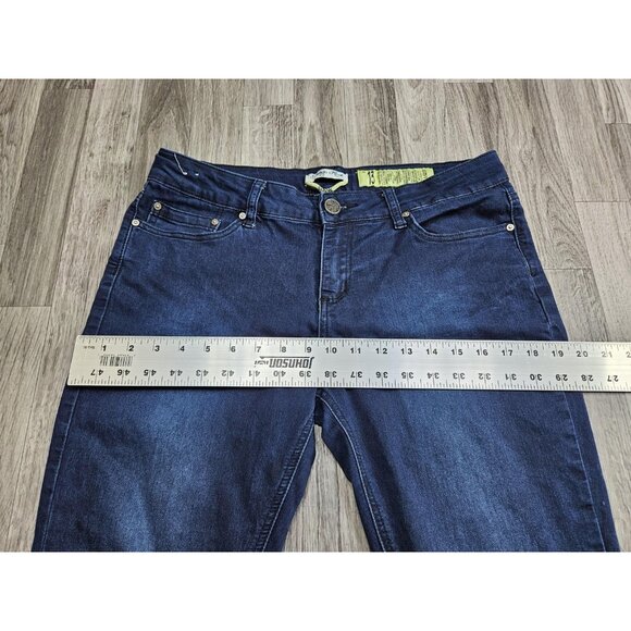 Indigo Rein Jeans Womens Juniors 13 Blue Skinny Denim Dark Wash Embroidered - Picture 7 of 10